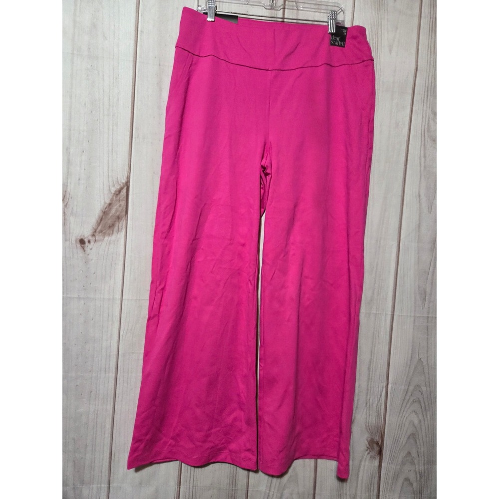 Dear Scarlett Its MAGIC Wide Leg Pants Hot Pink Plus Size 2X Pull‎ On New